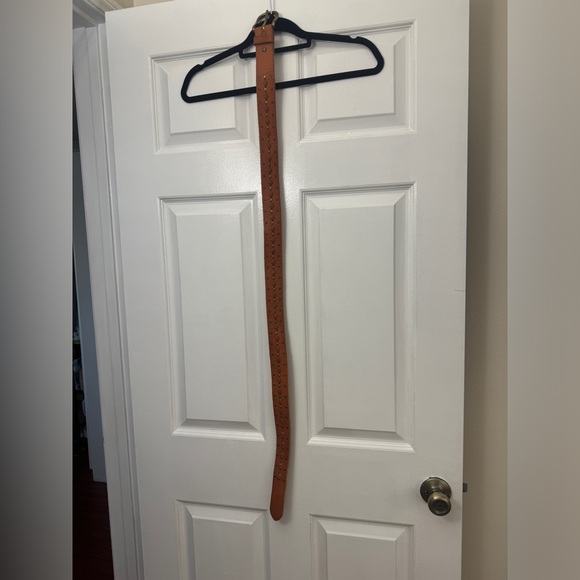Lucky Brand Leather Studded 46” Brown Belt - Picture 3 of 10